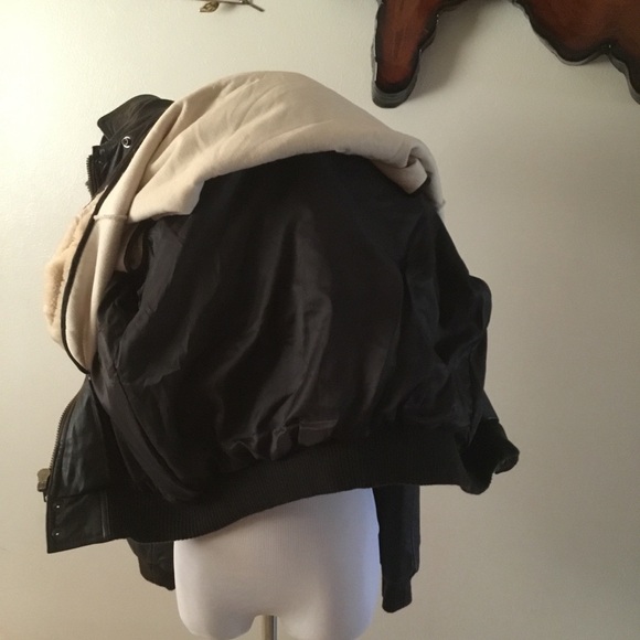 🌹HOST PICK-VINTAGE 1980sFLYING ACE STEER LEATHER G-2 BOMBER/DOUBLE LINED/SZ32 - Picture 7 of 15